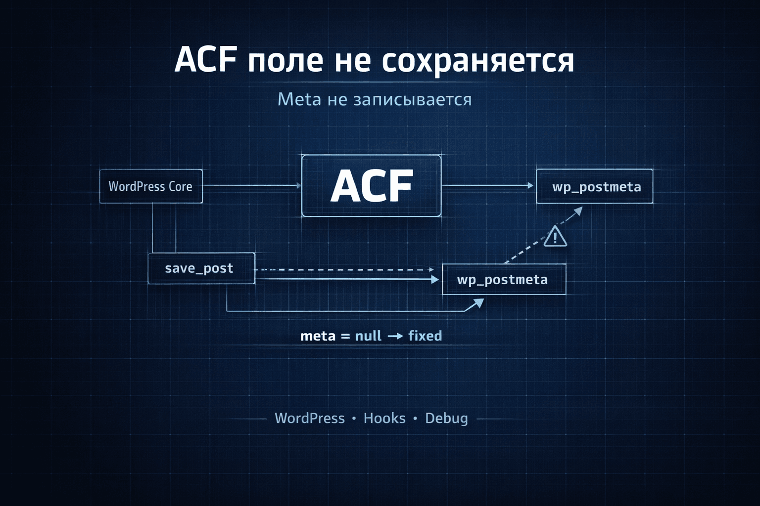 WordPress: ACF поле не сохраняется — чиним запись meta