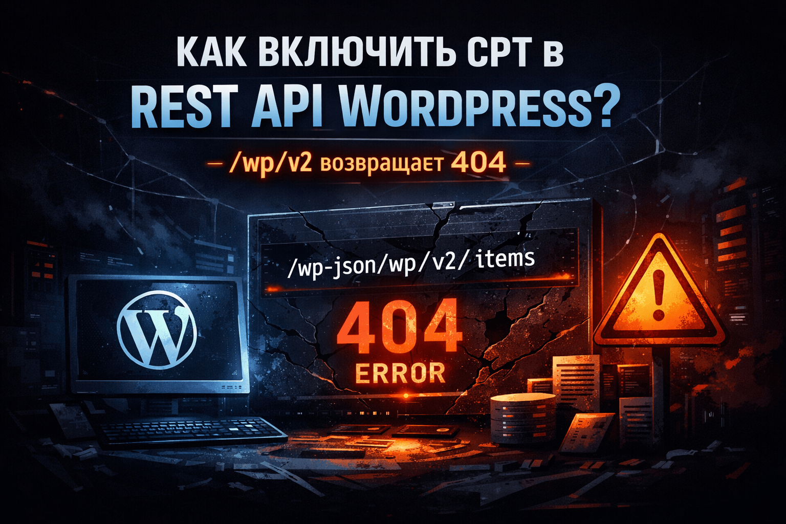 Как включить CPT в REST API WordPress: /wp/v2 отдаёт 404