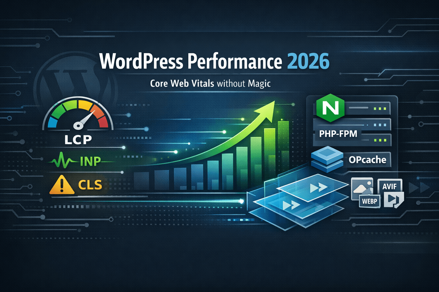 Ускорение WordPress в 2026: Core Web Vitals без магии — сервер, кэш, медиа