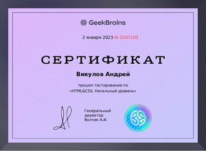 HTML & CSS Начальный уровень